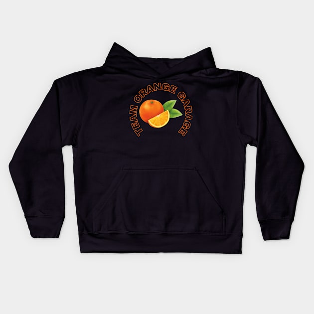 Team Orange Garage Kids Hoodie by MultiversiTee